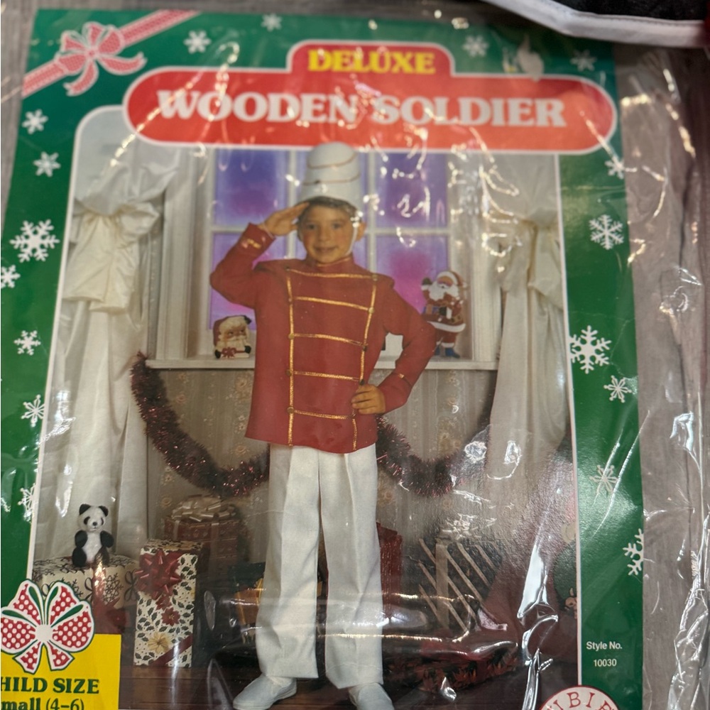 Deluxe Wooden Soldier Kids Costume - Red and White
